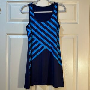 DKNY Swim Cover-Up Tank Dress Blue Nylon & Spandex Size XS Stretch Excellent